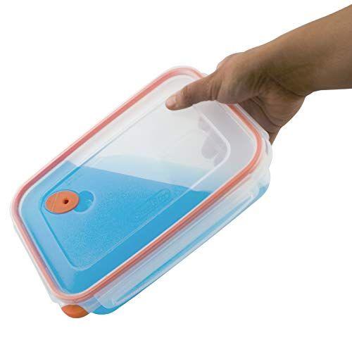 Imagem de Esterilizador 03211106 Ultra Seal 5.8 Cup Food Storage Container, Tampa clara e base com Acentos de Tangerina, 6-Pack