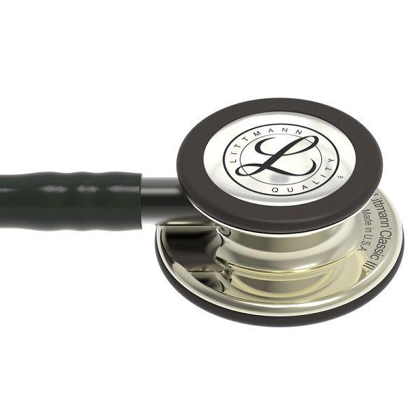 Imagem de Estetoscopio 3M Littmann Classic III 5861 Preto Champanhe Espelhado Conector Preto