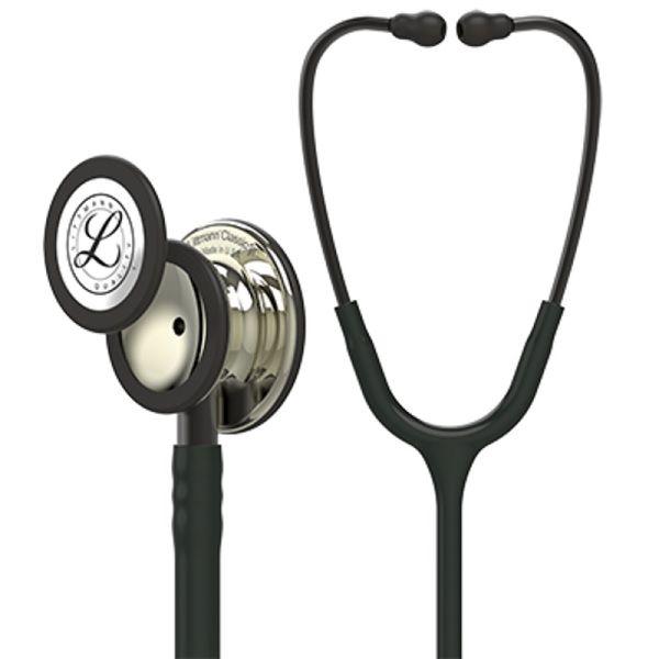 Imagem de Estetoscopio 3M Littmann Classic III 5861 Preto Champanhe Espelhado Conector Preto