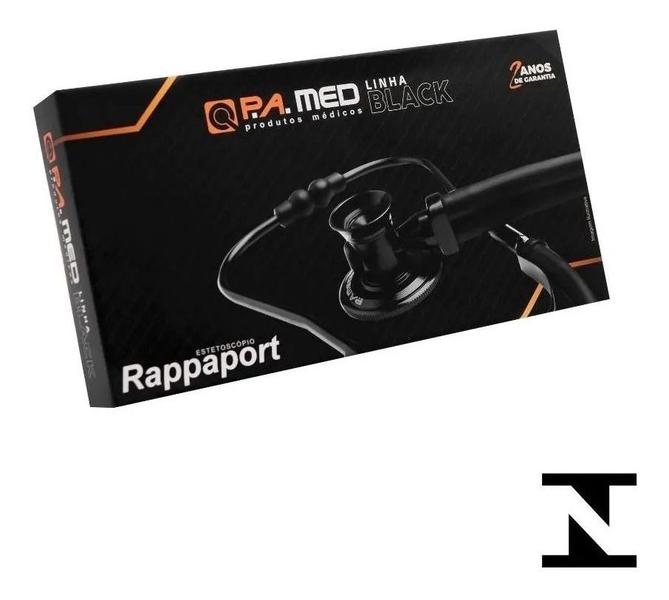 Imagem de Estetoscópio Linha Black Rappaport P.A Med Profissional Cor Preto