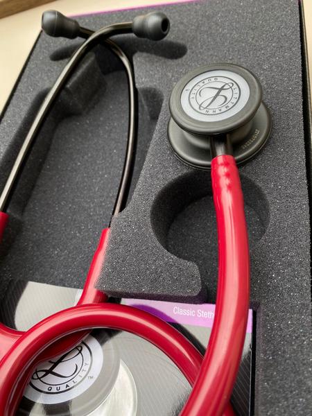 Imagem de Estetoscópio Littmann Classic III 5868 Burgundy Black - 3M