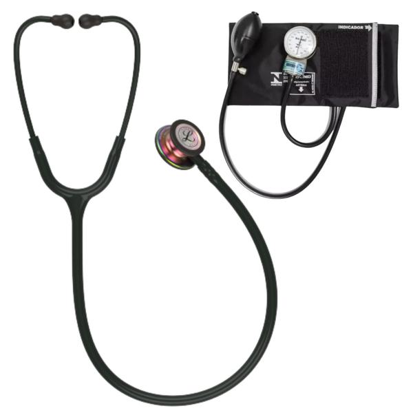 Imagem de Estetoscópio Littmann Classic lll + Esfigmomanômetro Pamed - Cores Variadas