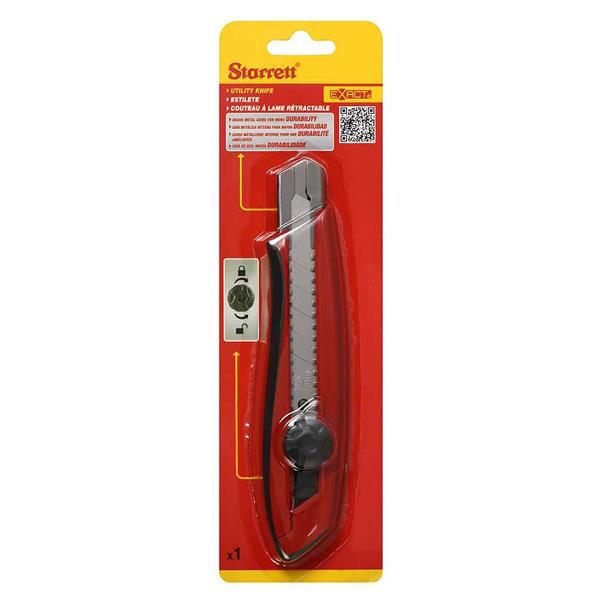 Imagem de Estilete 18mm Exact Trava Com Parafuso Starrett KUX030-S