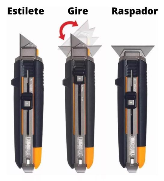 Imagem de Estilete Com Raspador E 5 Lâminas - Toughbuilt-tb-h4s5-01