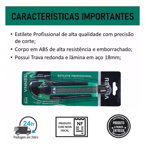 Imagem de Estilete Profissional 18mm Emborrachado