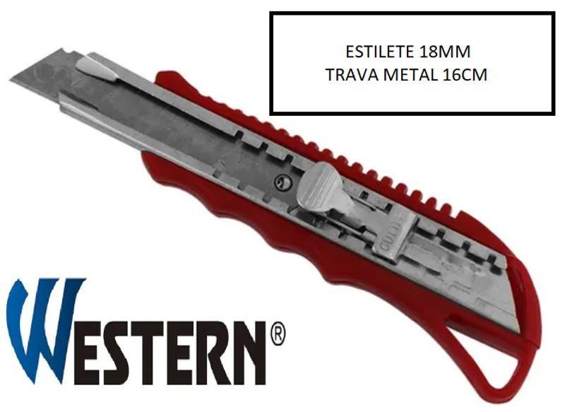 Imagem de Estilete profissional 18mm trava metal 16cm - wester