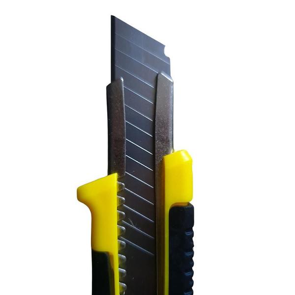 Imagem de Estilete Profissional Cutter Knife Com Laminas 18Mm Amarelo