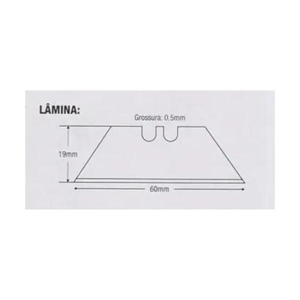 Imagem de Estilete Trapezoidal Metálico