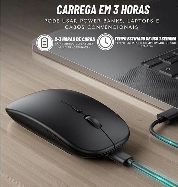 Imagem de Estilo Compacto: Mouse Sem Fio Bluetooth De 2,4 Ghz