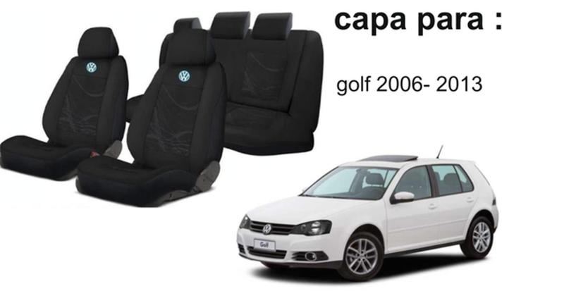 Imagem de "Estilo e Conforto: Capas de Tecido para Golf 2000-2006 + Volante e Chaveiro VW"