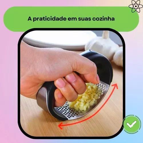 Imagem de Estilo Inox: Amassador Esmagador De Alho Manual