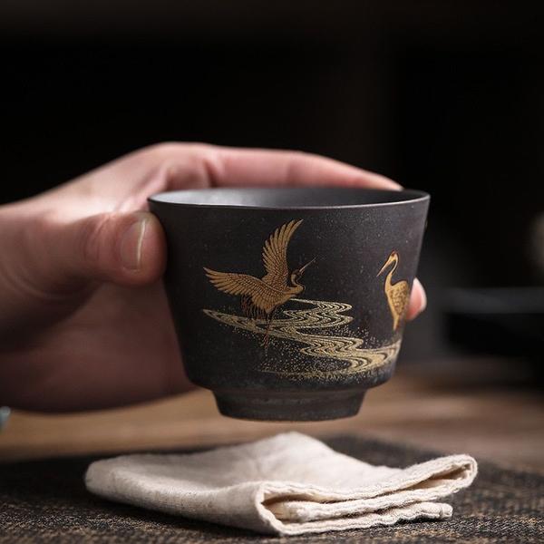 Imagem de Estilo japonês Kiln Baked Ceramic Cup 4 PCs Set Master Cup Personal Cup Cup Large Size Teacups Tea box Teacups Xícaras de chá (sem caixa)