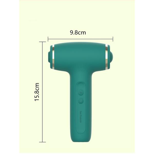 Imagem de Estimulador Clitoriano Duplo em Formato de Martelo 10 modos de pulsação + 10 modos de sucção Recarregavel com toque avel