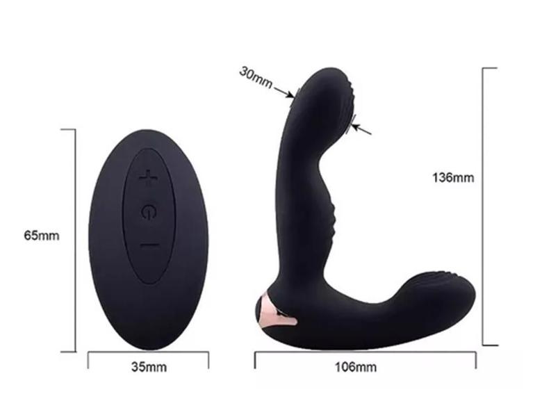 Imagem de Estimulador Massageador Vibrador Próstata Com Controle Sem Fio Masturbador Com 10 Vibrações Presente dias dos Namorados