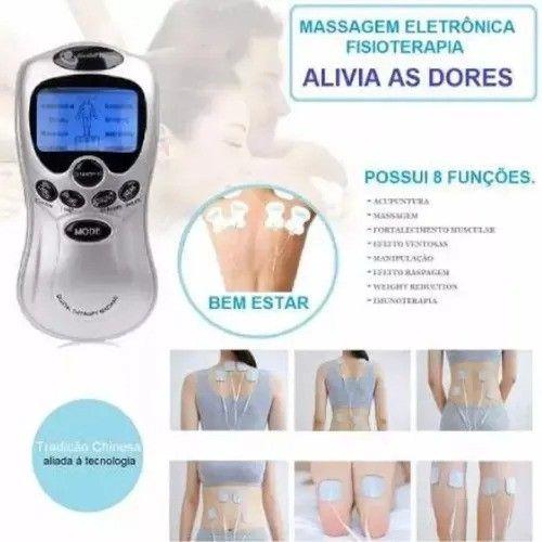 Imagem de Estimulador muscular dezenas, 8 modos, elétrico, ems, acupuntura, massagem corporal, terapia digital, eletroestimulador