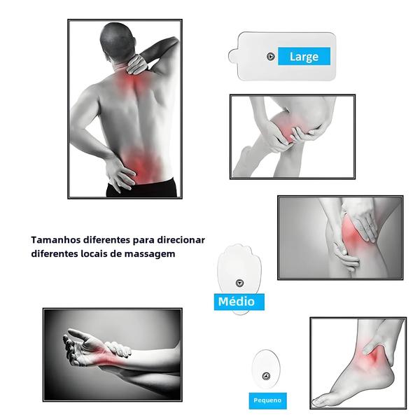 Imagem de Estimulador Muscular Elétrico TENS EMS - 16 Modos para Alívio da Dor e Relaxamento