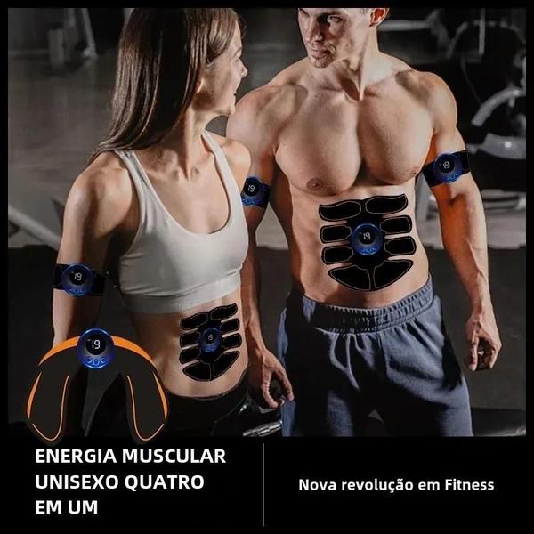 Imagem de Estimulador Muscular EMS Sem Fio - Unissex para Abdômen, Quadril, Braço, Perna e Pescoço