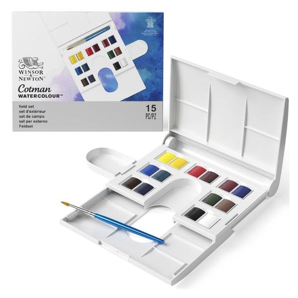 Imagem de Estojo Aquarela Field Set Pastilha Winsor & Nilton 15 Pçs