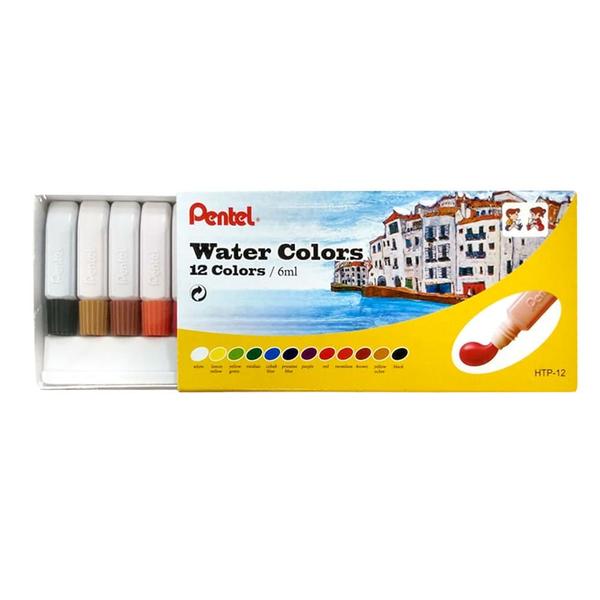 Imagem de Estojo Aquarela Pentel Water Colors 12 Cores HTP-12