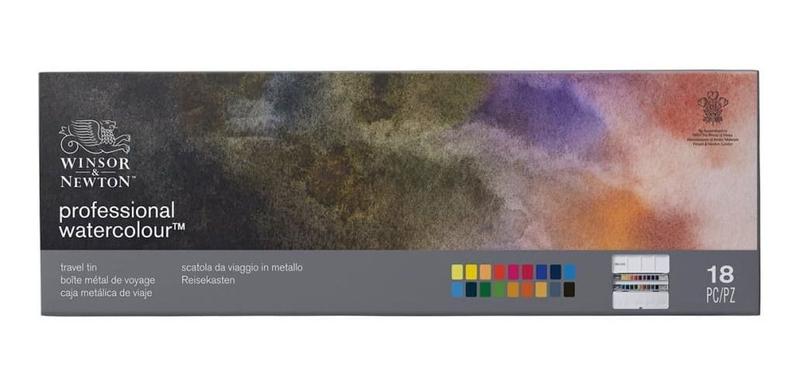 Imagem de Estojo Aquarela Profissional 18 Cores Travel Box W&N