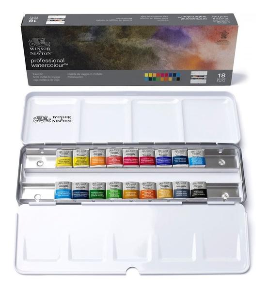 Imagem de Estojo Aquarela Profissional 18 Cores Travel Box W&N