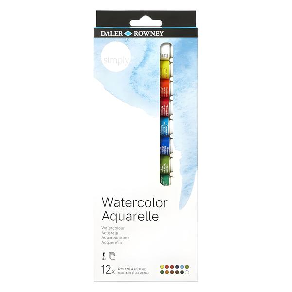 Imagem de Estojo Aquarela Tubo 12ml Daler & Rowney Simply 12 Cores