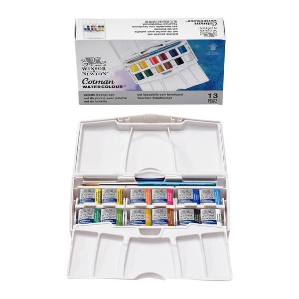 Imagem de Estojo Aquarela Winsor & Newton Cotman Pocket Plus 13 Peças