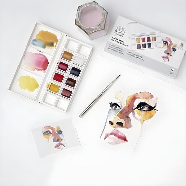 Imagem de Estojo Aquarela Winsor & Newton Cotman Portrait 09 Pçs