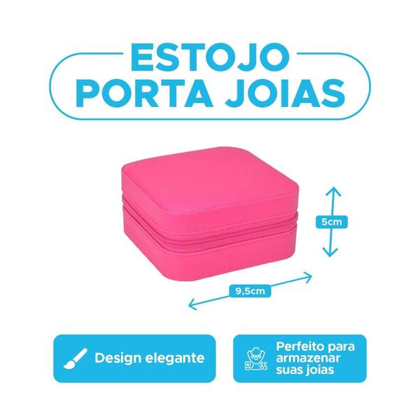 Imagem de Estojo Caixinha Porta Joias Bijuterias Pequeno Compacto Amgd