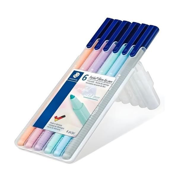 Imagem de Estojo Caneta Staedtler Triplus 1.0Mm Pastel 6 Cores