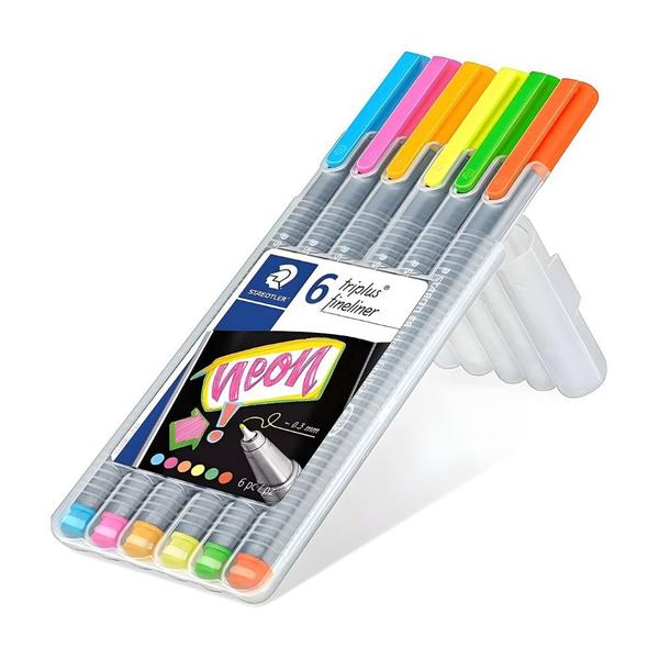 Imagem de Estojo Caneta Staedtler Triplus Color Neon 0.3Mm 6 Cores