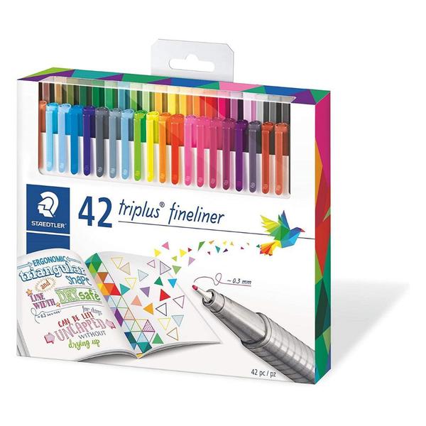 Imagem de Estojo Caneta Staedtler Triplus Fineliner 0.3Mm 42 Pçs