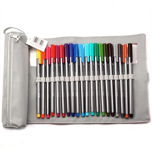 Imagem de Estojo Caneta Staedtler Triplus Fineliner com 20 cores Case Preto 334 PC20-9