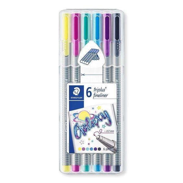 Imagem de Estojo Caneta Triplus Fineliner Staedtler c/6 Cores Galaxia 334SB6CS11