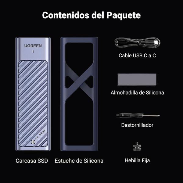 Imagem de Estojo Case Gabinete Externa M.2 Nvme Sata 20Gbps Usb C 3.2