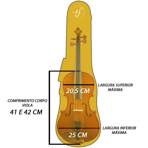 Imagem de Estojo Case Viola Tarttan Gota Preto 41 à 42 cm