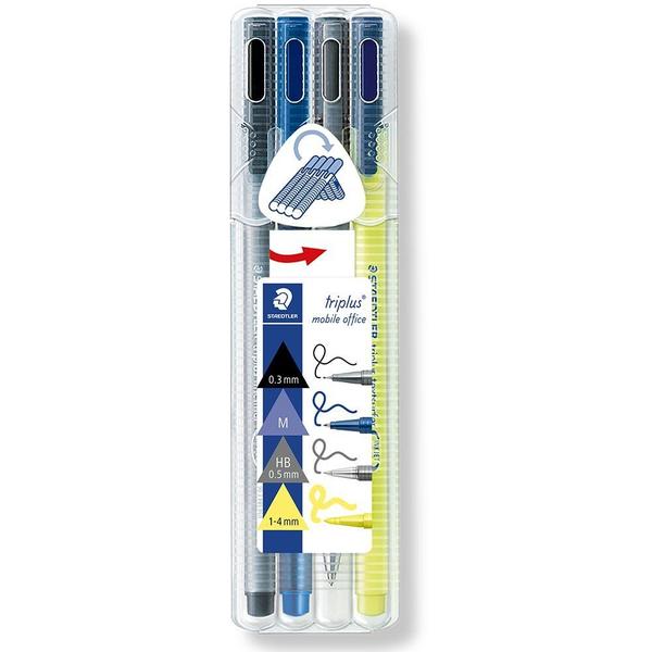 Imagem de Estojo com 4 Peças Staedtler Triplus Multiset Mobile Caneta Lapiseira Marca-Texto 34 SB4 07