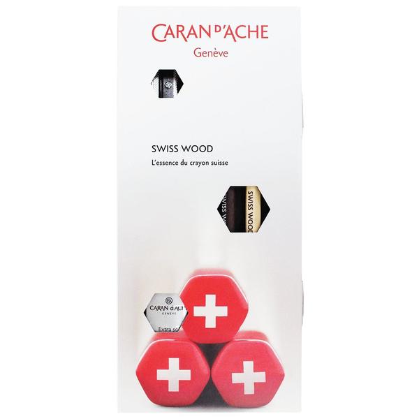 Estojo com Lápis Borracha e Apontador SWISS WOOD Caran DAche - Caran D'ache Imagem de Estojo com Lápis Borracha e Apontador SWISS WOOD Caran DAche