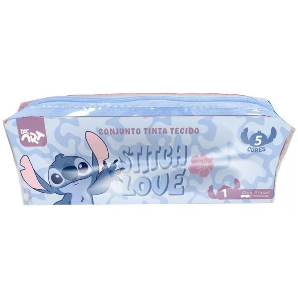 Imagem de Estojo Com Tinta Tecido Stitch Love 5 Cores 37Ml 4994 - Dac