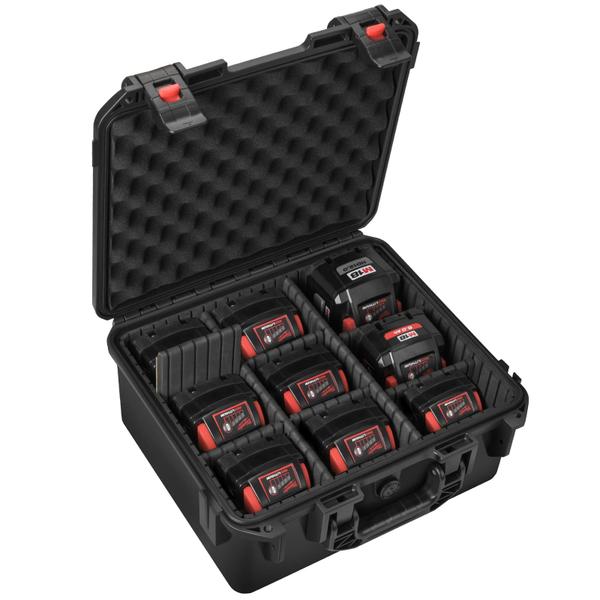 Imagem de Estojo de armazenamento LOTOCASE para bateria Milwaukee M18 M12 à prova d'água