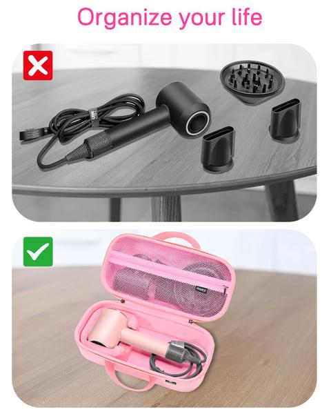 Imagem de Estojo de armazenamento RAIACE para secador de cabelo dyson - rosa vermelha