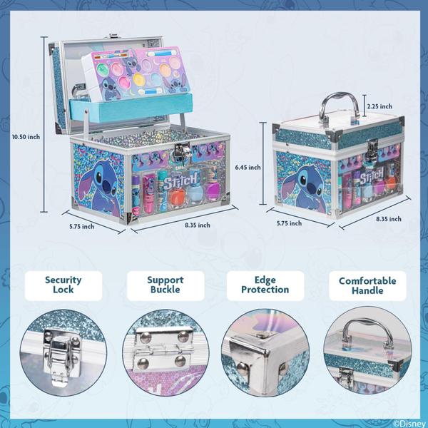 Imagem de Estojo de beleza Townley Girl Stitch Train com maquiagem para meninas