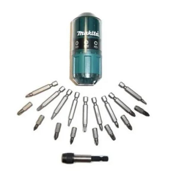 Imagem de Estojo De Bits Com 18 Peças Makita Engate Rápido B-28896