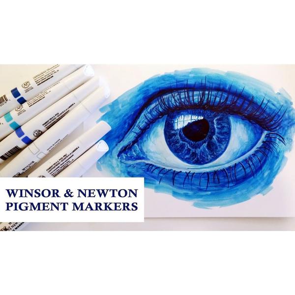 Imagem de Estojo de Canetas Winsor e Newton  Pigment Marker Blue Tones com 06 Unidades 0290044