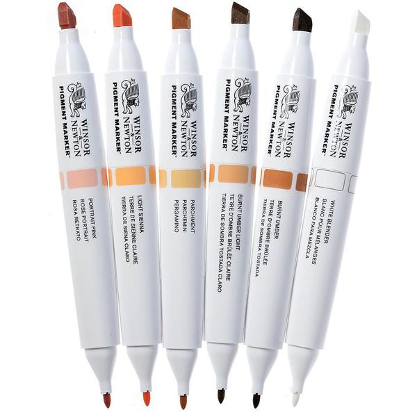 Imagem de Estojo de Canetas Winsor e Newton  Pigment Marker Skin Tones com 06 Unidades 0290045