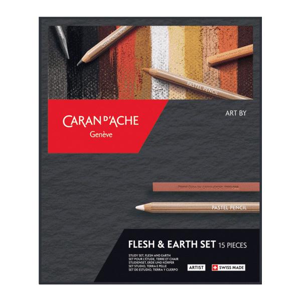 Imagem de Estojo de Desenho Caran D'ache Flesh & Earth Set com 15 Unidades - 776615