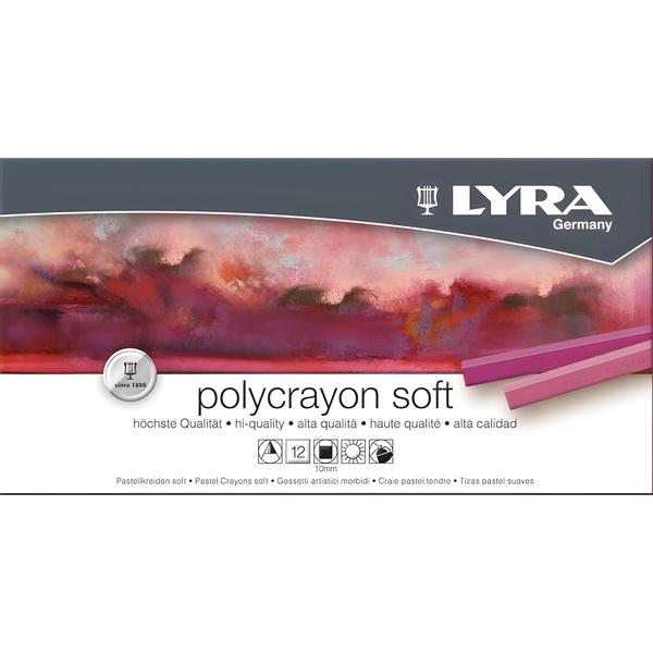 Imagem de Estojo de Giz Pastel Seco Soft Polycrayon com 12 Cores