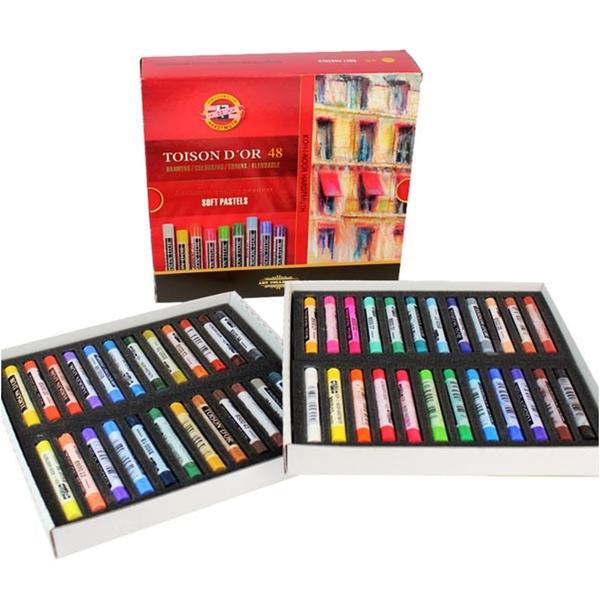 Imagem de Estojo de Giz Pastel Seco Toinson D'or Koh-I-Noor com 48 cores - 8516