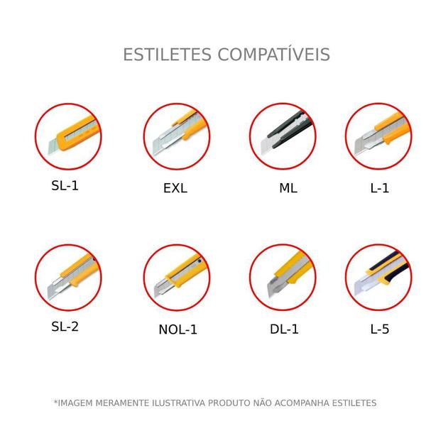Imagem de Estojo De Lâminas Olfa Lb-50B Com 50 Unidades