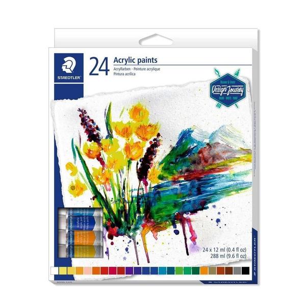 Imagem de Estojo de Tinta Acrílica Staedtler Acrylic Paints com 24 Cores